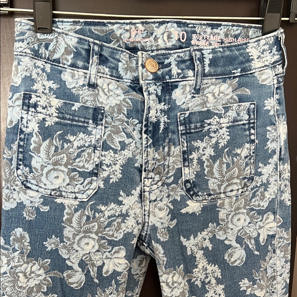Kids Floral Blue Jeans